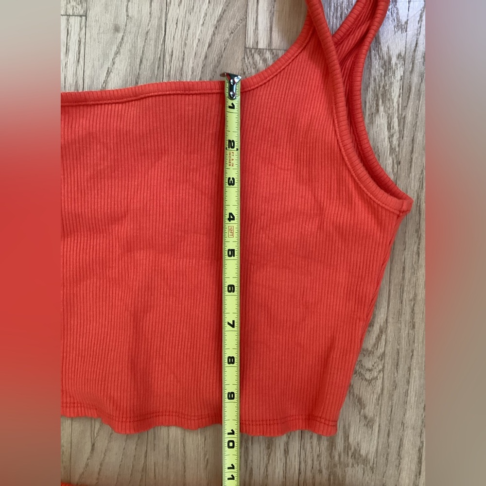 Lulu's Vibrant Orange Ribbed Set Size M - Picture 8 of 9